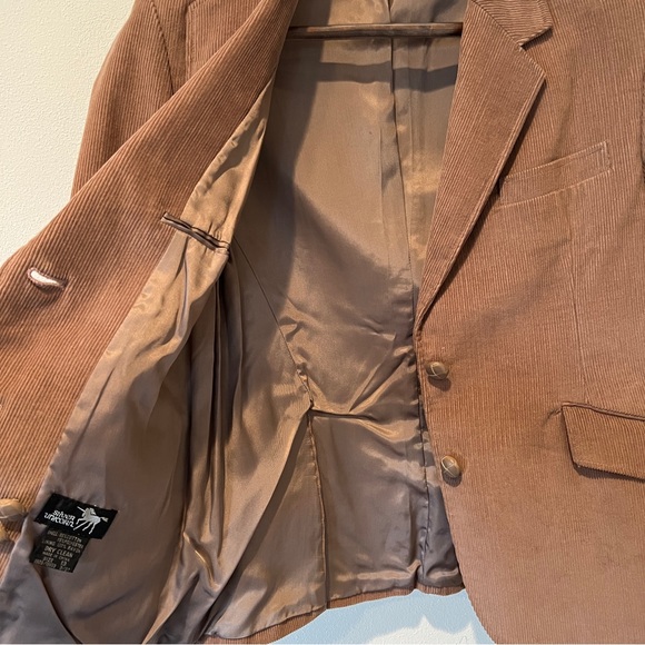 Vintage 80s Silver Unicorn Corduroy Lined Blazer - Picture 4 of 10